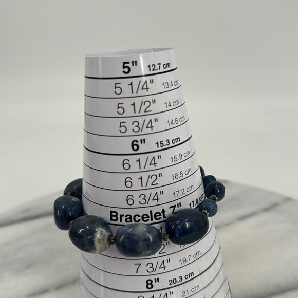 Sodalite stone stretchy bracelet - Picture 4 of 4